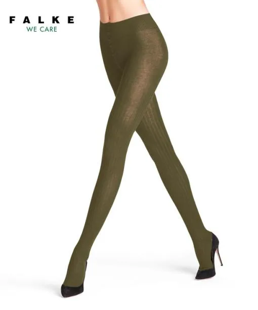 Women Cross Knit Women Tights Shire Green FALKE Tights and Leggings