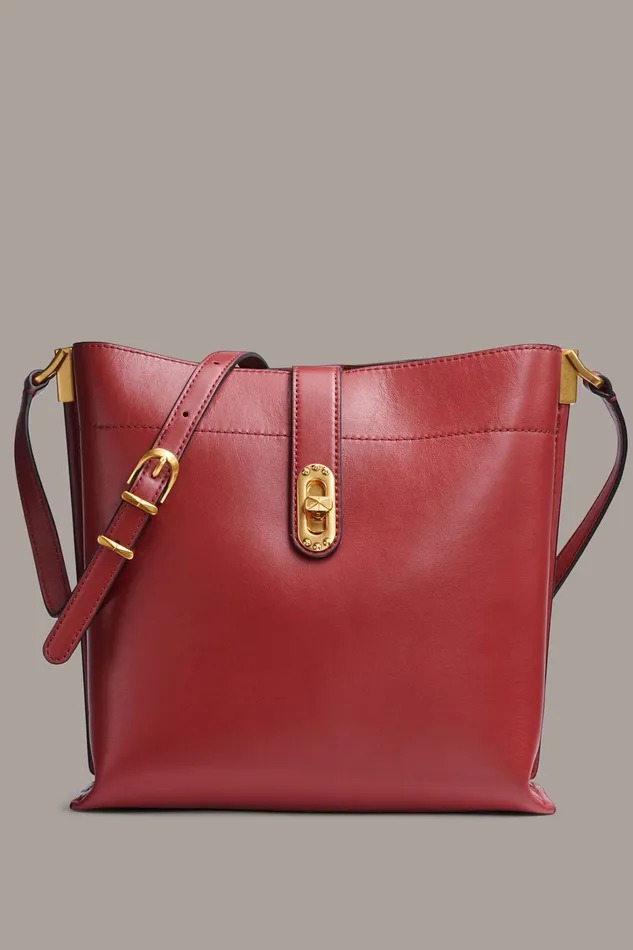 Women Crossbody Bags And Satchels Donna Karan BRIDGEHAMPTON CROSSBODY Claret
