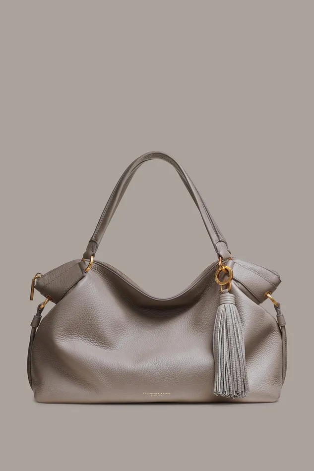 Women Crossbody Bags And Satchels Donna Karan GLENWOOD SATCHEL Cloud