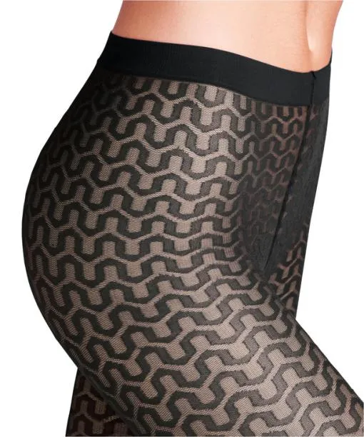 Women Cryptogram 30 DEN Women Tights Black FALKE Tights and Leggings