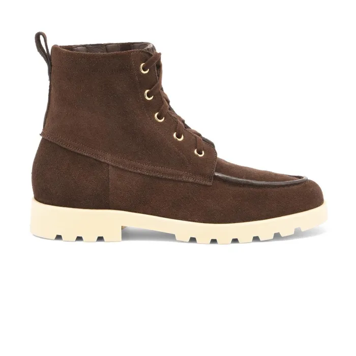 Women Dark Brown Suede Ankle Boot Santoni Boots and Ankle Boots