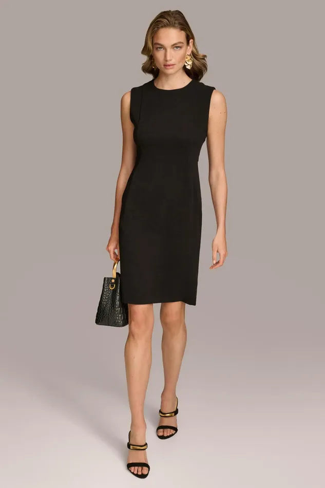 Women Dresses And Jumpsuits Donna Karan CREPE SHEATH DRESS Black