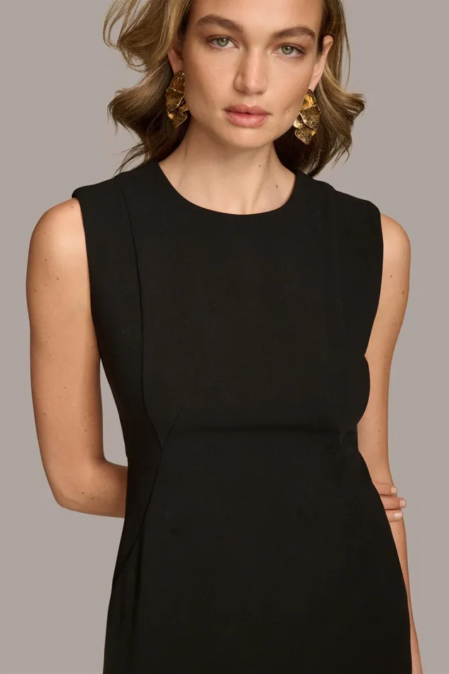 Women Dresses And Jumpsuits Donna Karan CREPE SHEATH DRESS Black