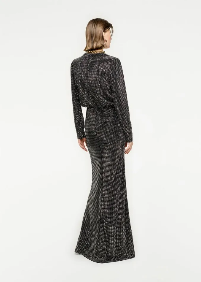 Women Dresses Roland Mouret Long Sleeve Diamante Maxi Dress