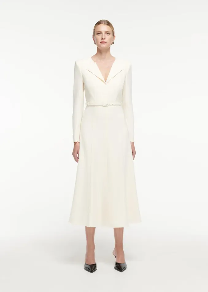 Women Dresses Roland Mouret Long Sleeve Heavy Cady Midi Dress