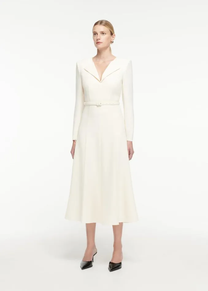 Women Dresses Roland Mouret Long Sleeve Heavy Cady Midi Dress