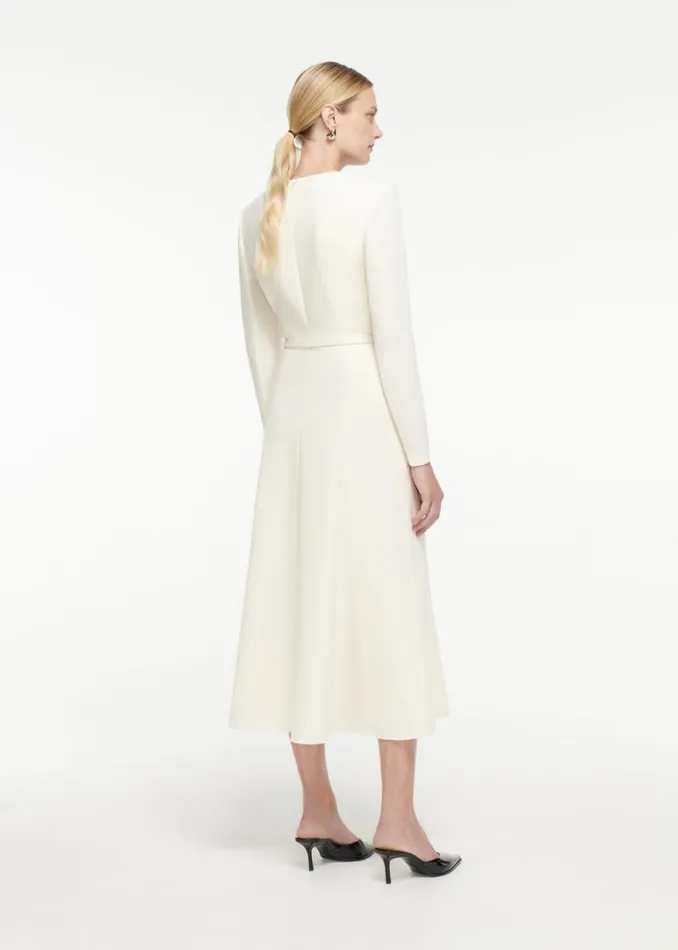 Women Dresses Roland Mouret Long Sleeve Heavy Cady Midi Dress