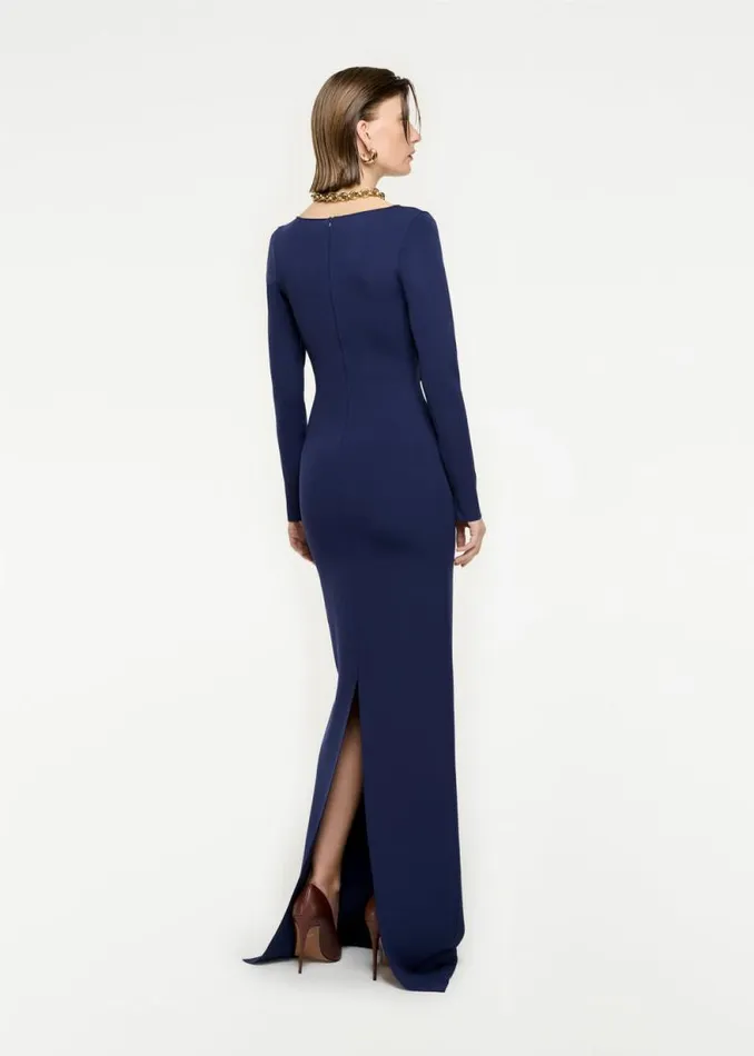 Women Dresses Roland Mouret Long Sleeve Knit Maxi Dress