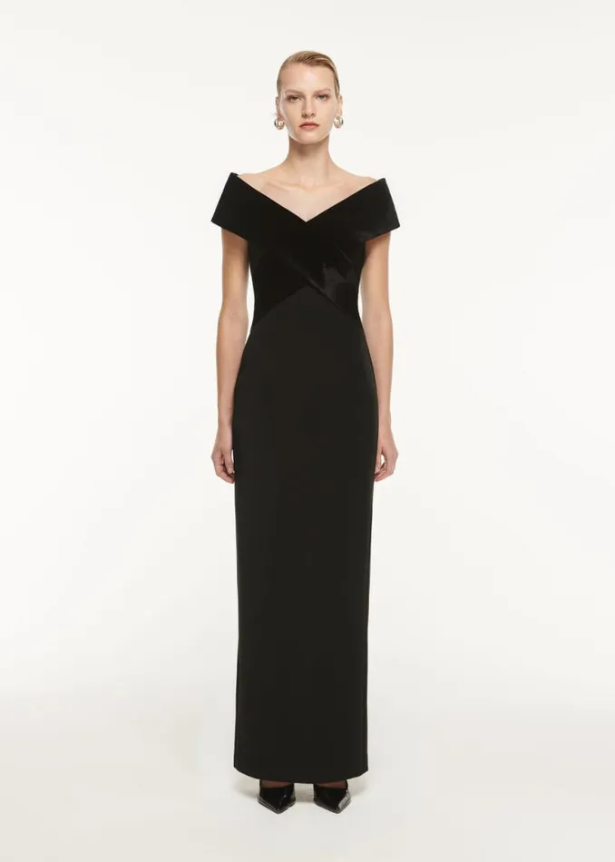 Women Dresses Roland Mouret Off The Shoulder Stretch Cady Maxi Dress