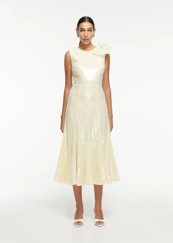 Women Dresses Roland Mouret Sequin Bow Midi Dress