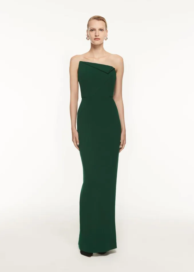 Women Dresses Roland Mouret Strapless Origami Gown