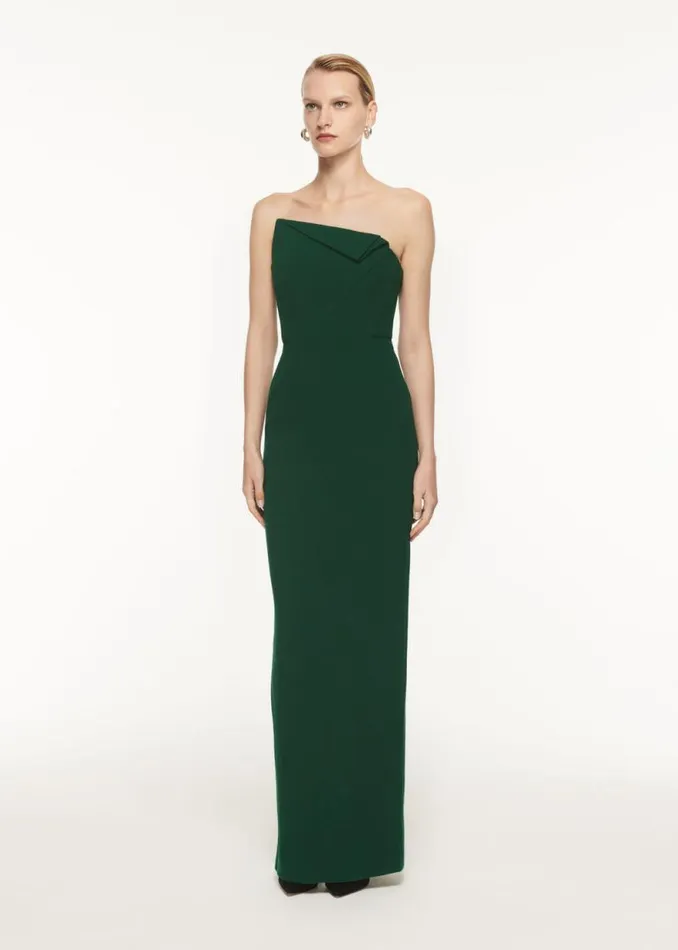 Women Dresses Roland Mouret Strapless Origami Gown