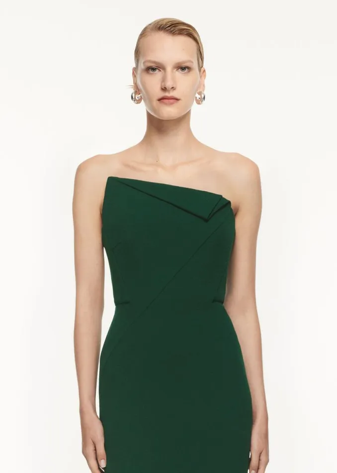 Women Dresses Roland Mouret Strapless Origami Gown