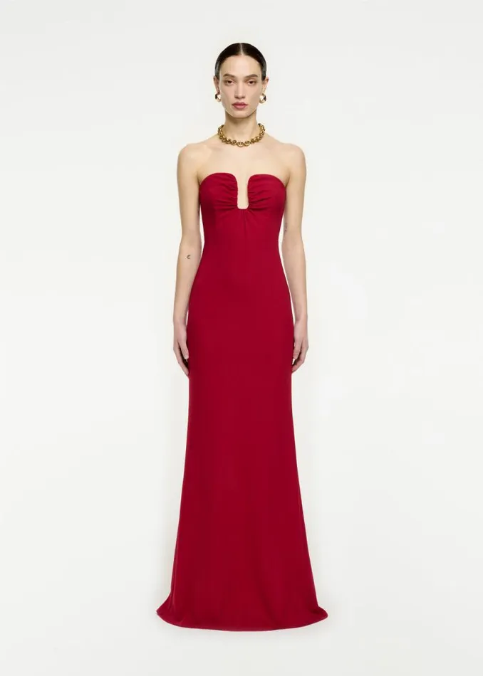 Women Dresses Roland Mouret Strapless Stretch Cady Maxi Dress