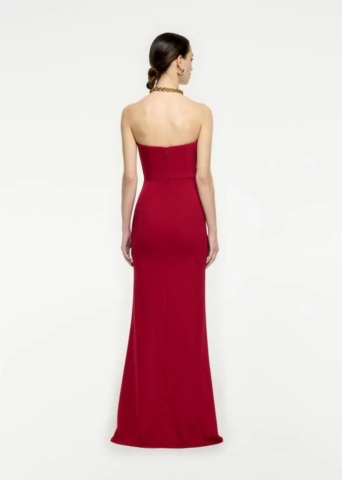Women Dresses Roland Mouret Strapless Stretch Cady Maxi Dress