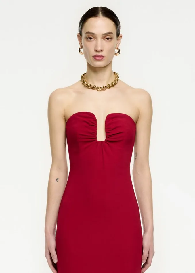 Women Dresses Roland Mouret Strapless Stretch Cady Maxi Dress