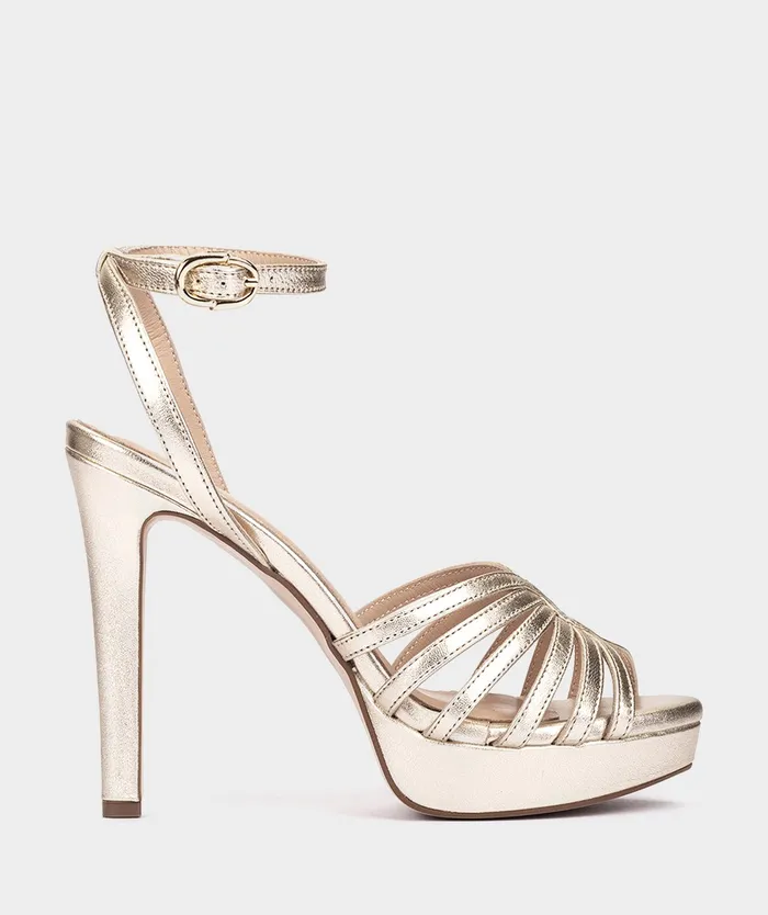 Women Etiopia Metallic 8211 Heeled Sandals Pedro Miralles