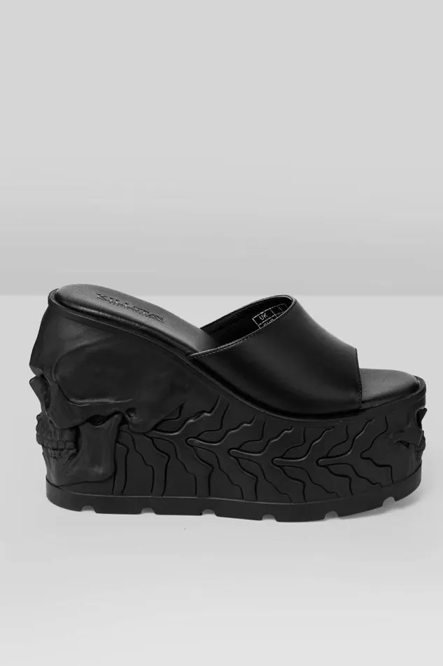 Women Flats and Trainers Killstar Doom Platform Sliders