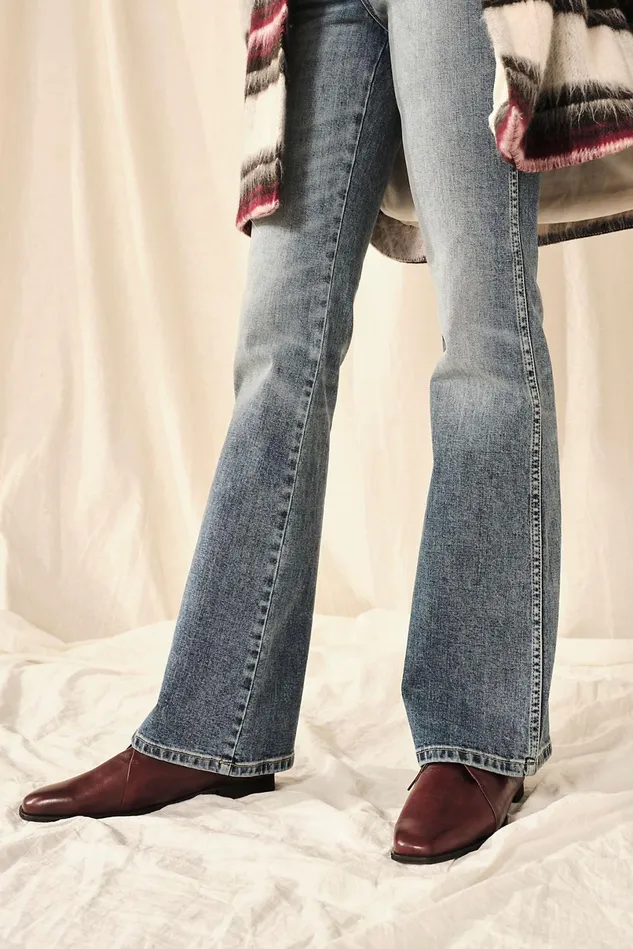 Women Flats Menswear Free People Mackenzie Square Toe Loafers Vintage Oak