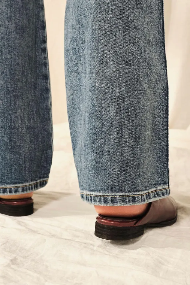 Women Flats Menswear Free People Mackenzie Square Toe Loafers Vintage Oak