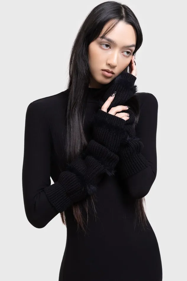 Women Gloves and Scarves Killstar Striped Night Arm Warmers