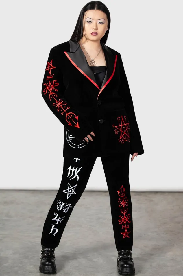 Women Going Out Killstar Enthroned Suit Trousers