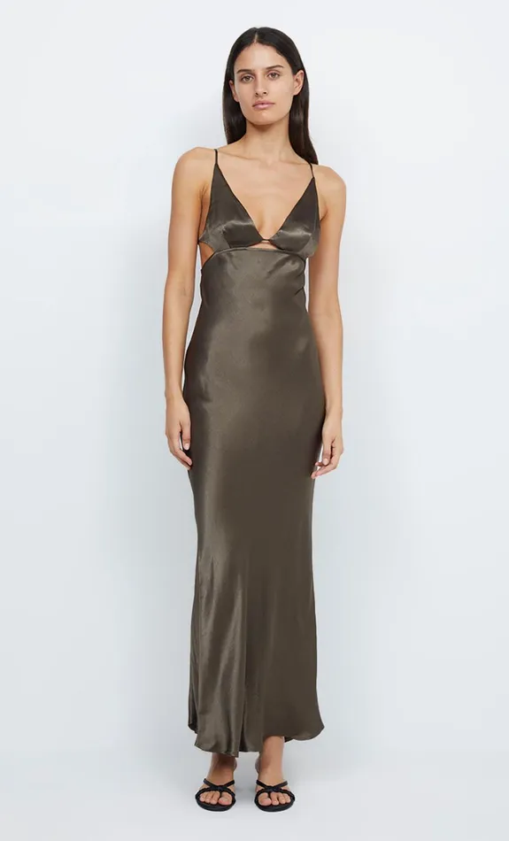 Women Guests Bec Bridge INDI STRAPPY MAXI DRESS Midnight Olive