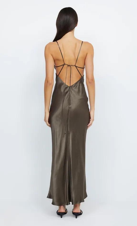 Women Guests Bec Bridge INDI STRAPPY MAXI DRESS Midnight Olive