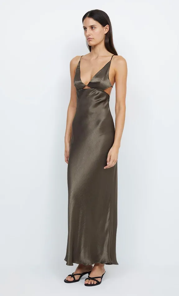 Women Guests Bec Bridge INDI STRAPPY MAXI DRESS Midnight Olive