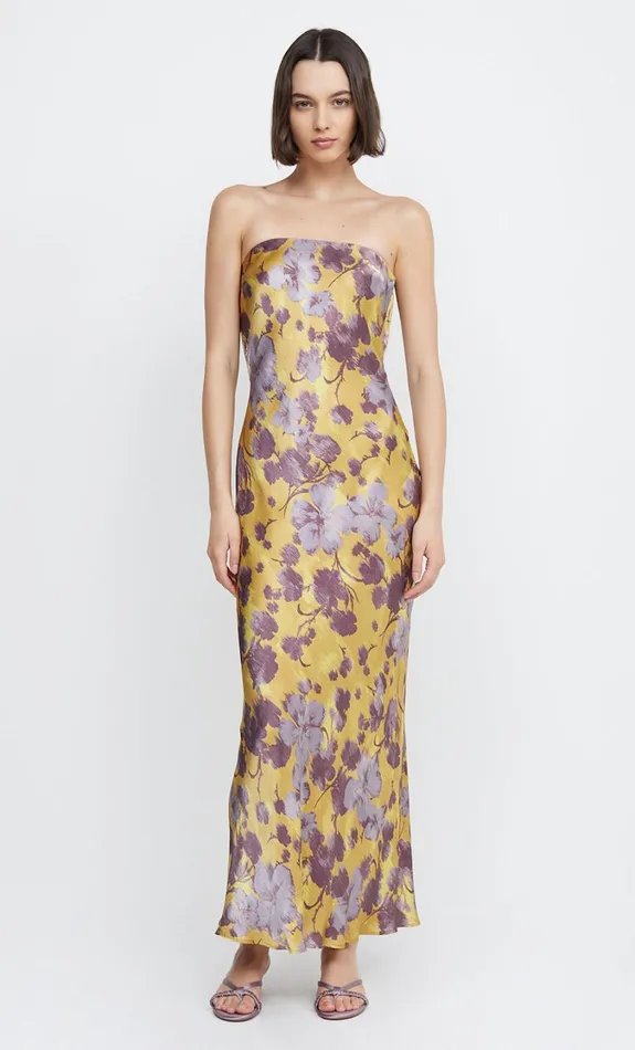 Women Guests Bec Bridge MOON DANCE STRAPLESS DRESS Golden Violet