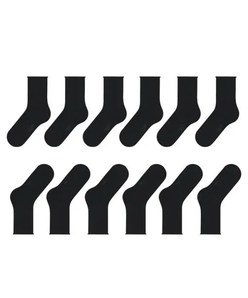 Women Happy Bundle 6Pack Women Socks Black FALKE Socks