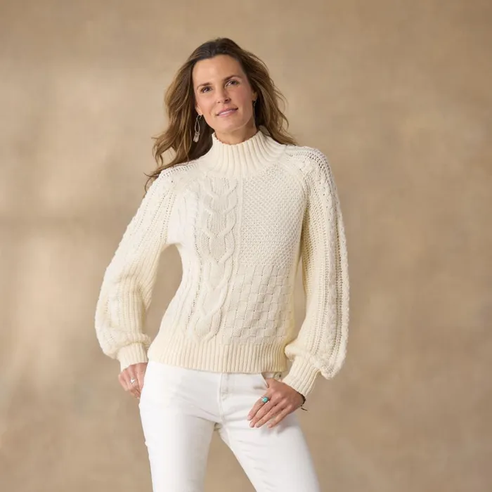 Women Haydn Turtleneck Orchid Ice Sundance Catalog Sweaters