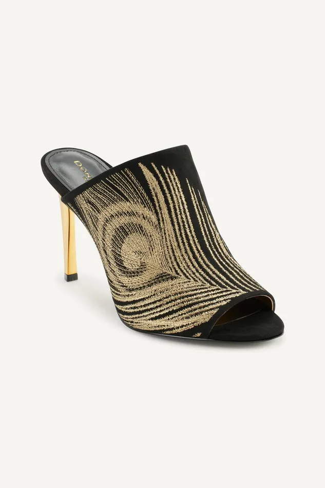 Women Heels And Wedges Donna Karan DONNA HEELED MULE Black