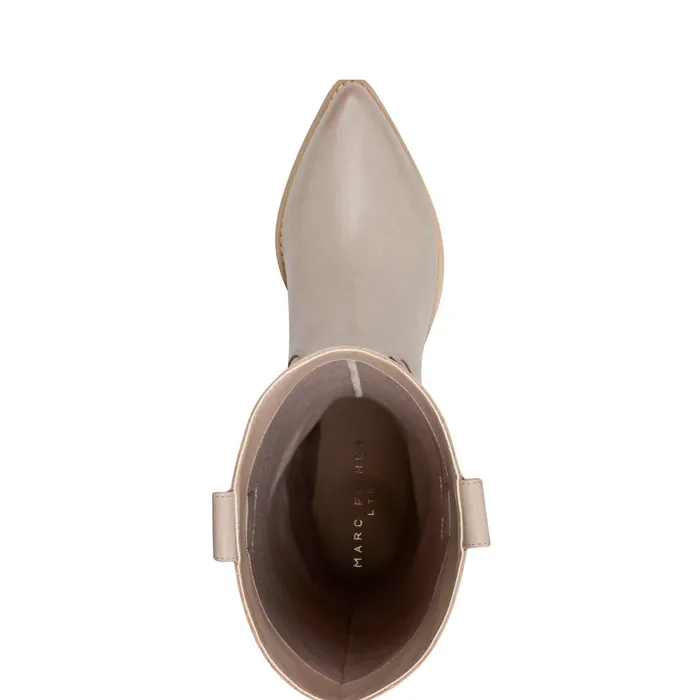 Women Hilaria Western Boot Taupe Leather Marc Fisher Boots