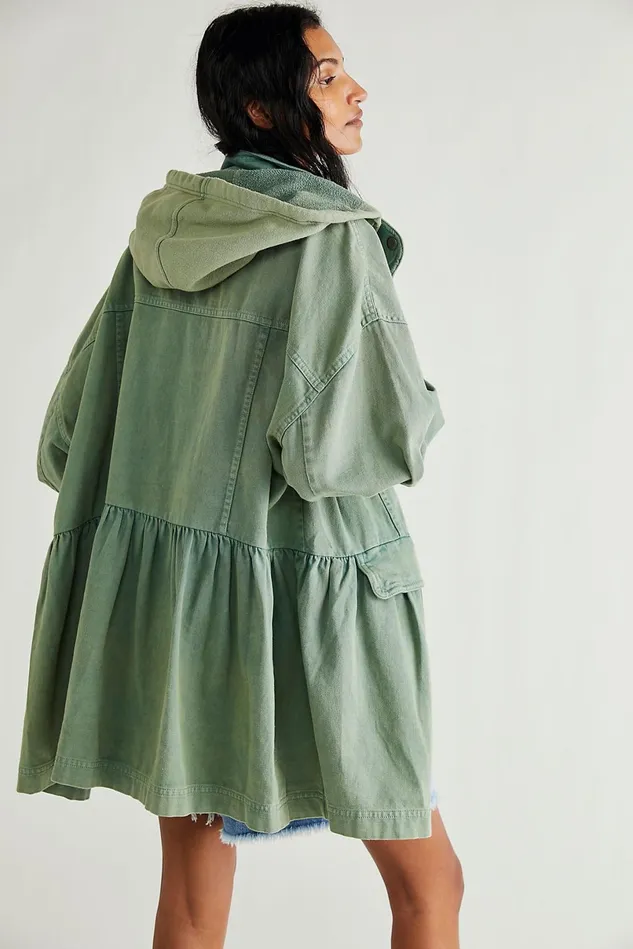 Women Jackets Free People Nocturne Parka White Spruce