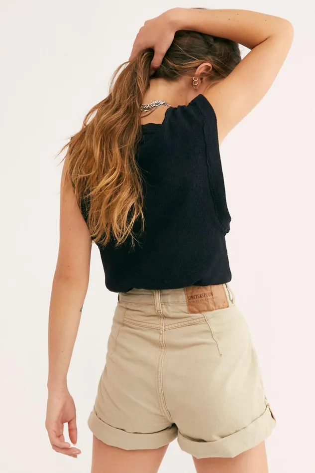 Women Jean Shorts Free People OneTeaspoon Street Walker Shorts Stone