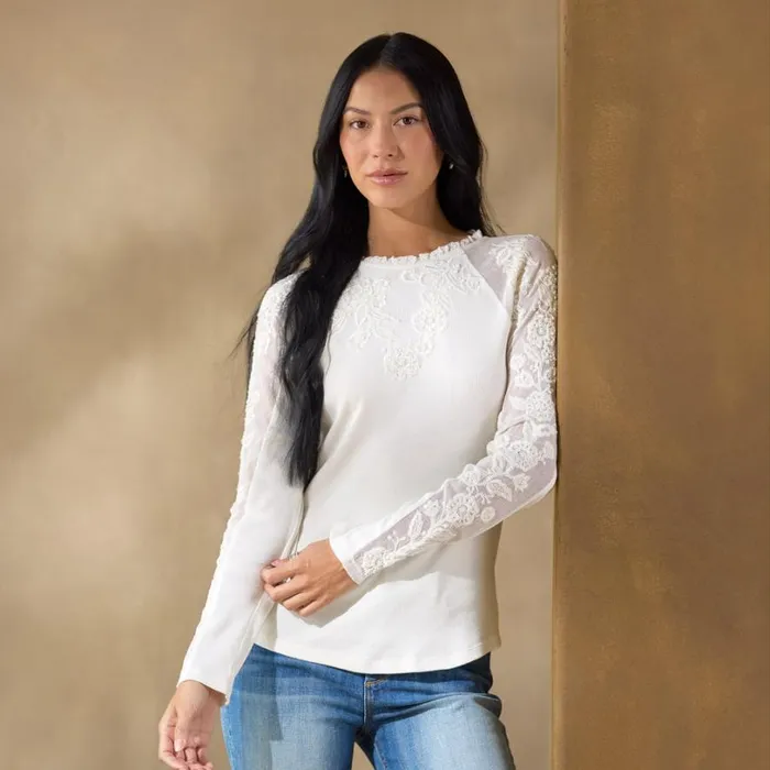 Women Josephine Embroidered Top White Sundance Catalog Tops
