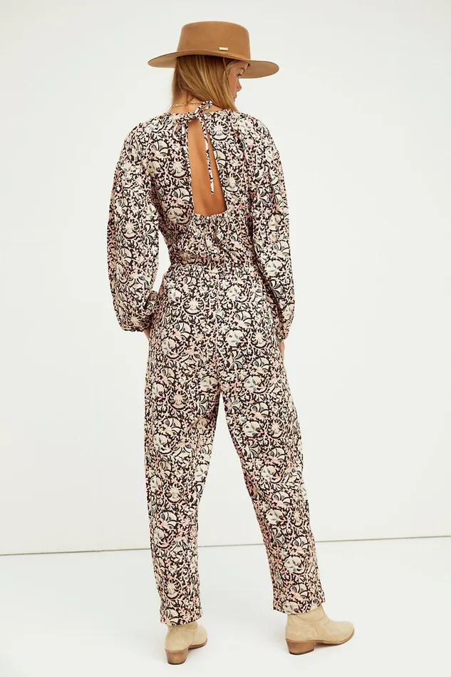 Women Jumpsuits Free People I Got A Feeling Soft Coverall Washed Black Combo
