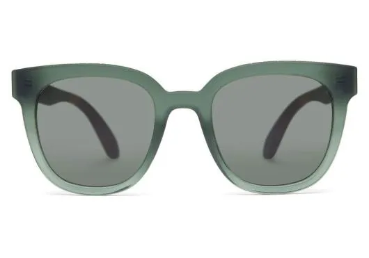 Women Juniper Matte Shiny Spruce Crystal Fadegreen Grey TOMS Sunglasses