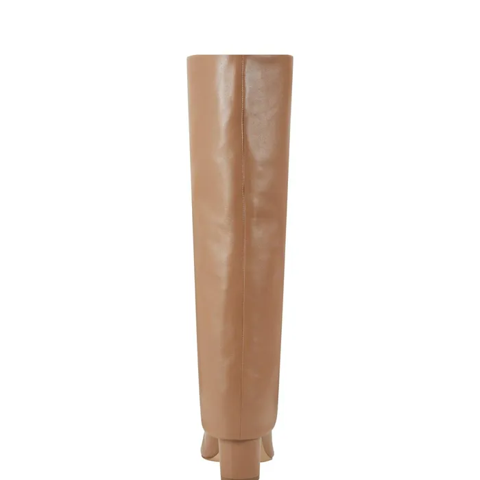 Women Leina Block Heel Pointy Toe Dress Boot Tan Marc Fisher Boots and Booties