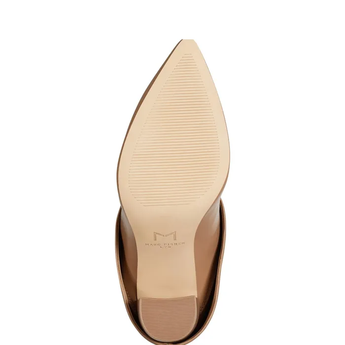 Women Leina Block Heel Pointy Toe Dress Boot Tan Marc Fisher Boots and Booties