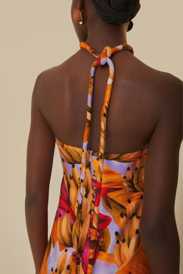 Women Lilac Banana Forest Organic Cotton Maxi Dress Banana Forest Lilac FARM Rio Maxi Dresses