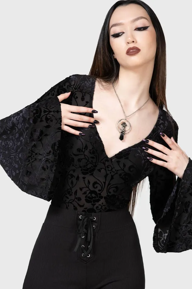 Women Long Sleeves Killstar Woodland Gleam Long Sleeve Top
