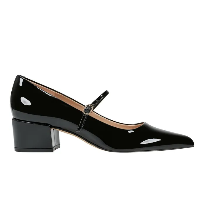 Women Luccie Mary Jane Pump Black Patent Leather Marc Fisher Heels and Pumps