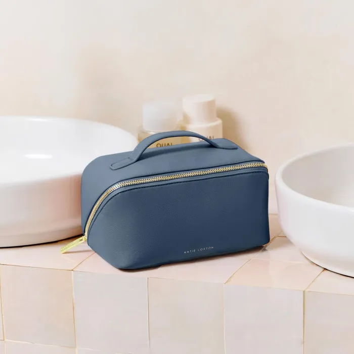 Women Makeup and Wash Bags Katie Loxton Personalised Makeup And Wash Bag In Navy