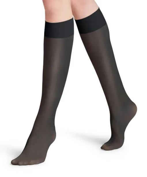 Women Matt Deluxe 20 DEN Women Kneehigh Socks Graphite FALKE Fullyfashioned Stockings Women Matt Deluxe 20 DEN Women Kneehigh Socks Graphite FALKE Fullyfashioned Stockings