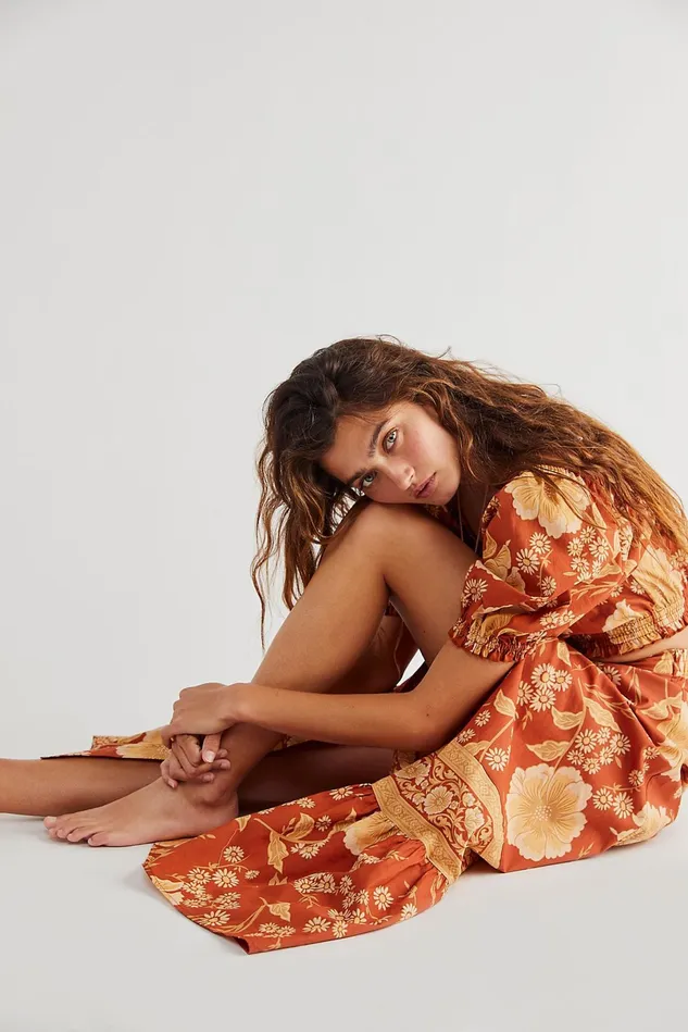Women Maxi Dresses Free People Sloan Set Ochre
