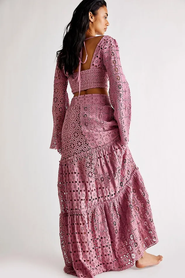 Women Maxi Dresses Free People Yesenia Set Raspberry Cream