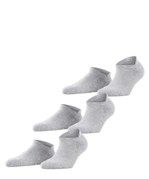 WomenMen Cool Kick 3Pack Unisex Sneaker Socks Light Grey FALKE Ankle Socks