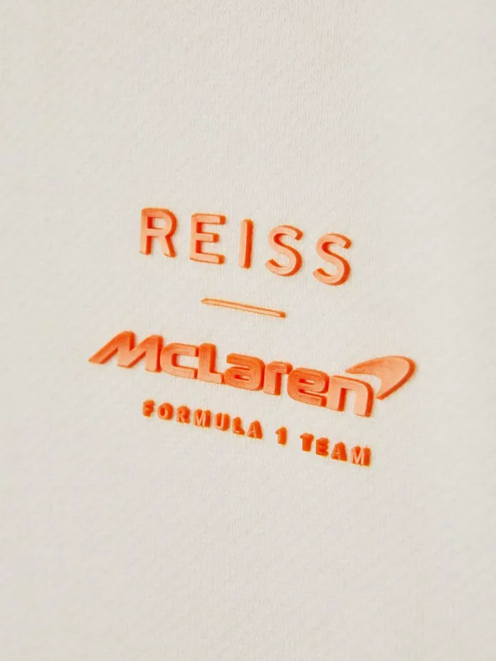 WomenMen Reiss Tops F1 Elasticated Cotton Hoodie White